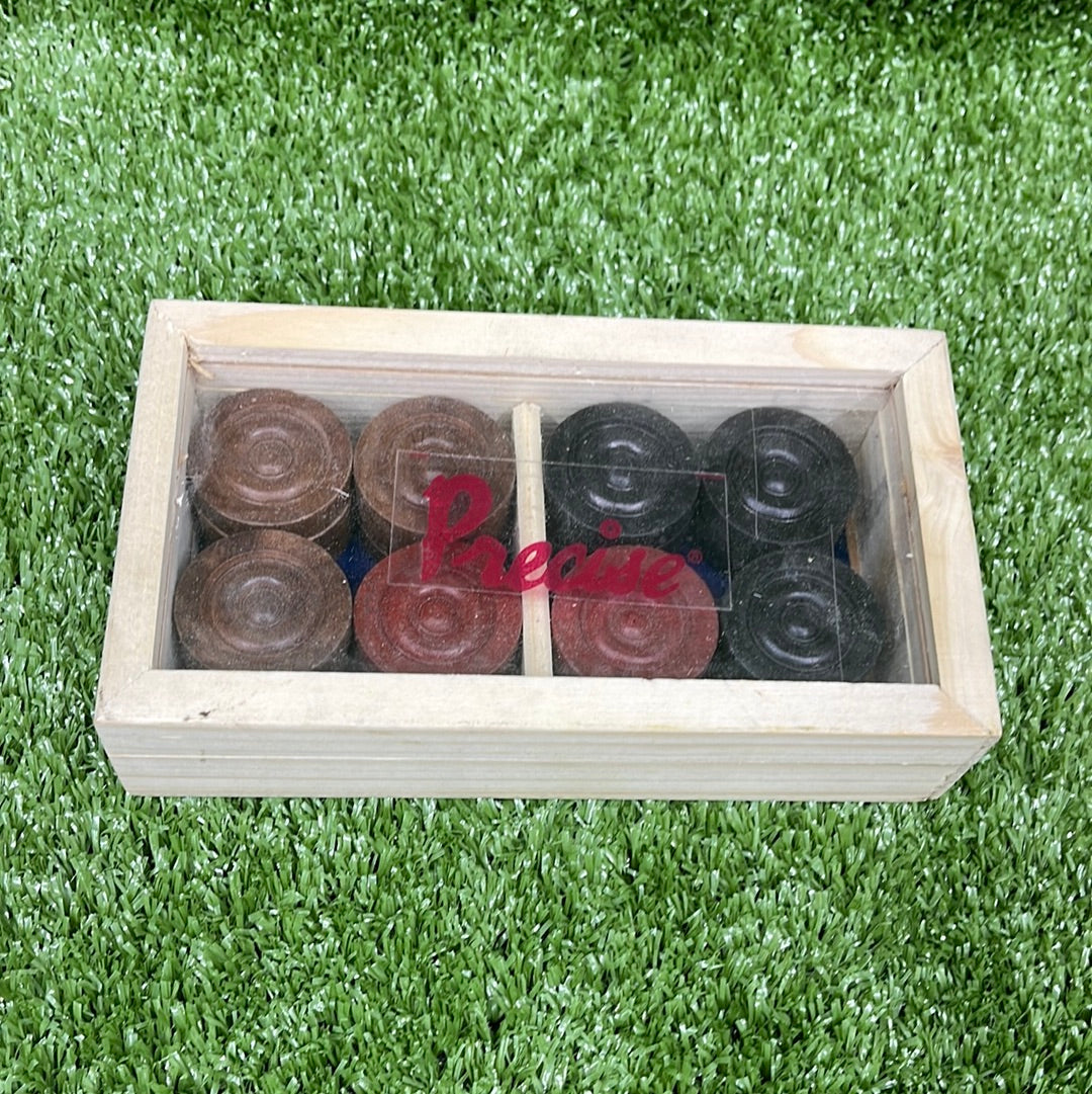 Premium Wooden Carrom Board Coins Set - 24 Precision Striker Discs for Classic Tabletop Game - Perfect for Family Game Nights & Indoor Entertainment