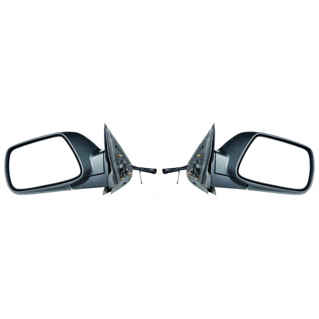 2005-2008 Jeep Grand Cherokee Power Door Mirror Pair - Textured Black Replacement for 55156455AE & CH1320244 (Driver & Passenger Side, Non-Heated) - Perfect for Off-Roading, Daily Commuting, and Vehicle Restoration