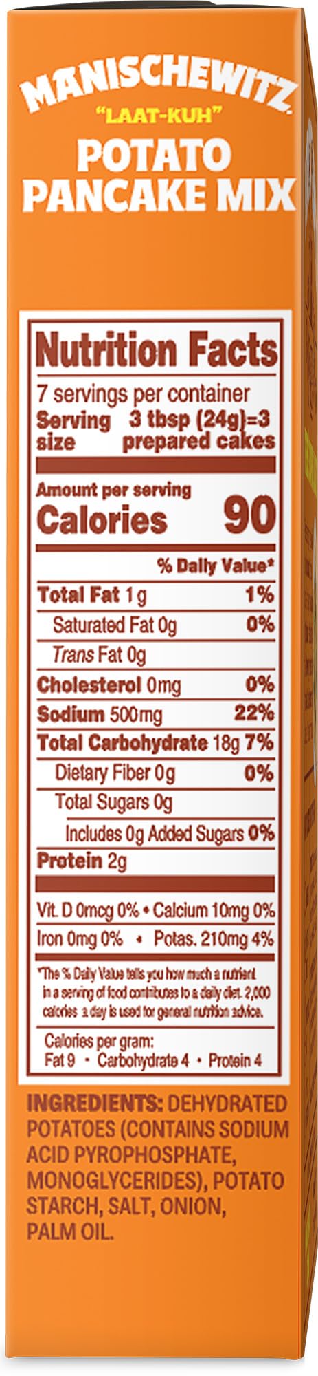 Manischewitz Gluten Free Potato Pancake Mix 6oz (3 Pack) - Traditional Style Potato Latke Mix, No MSG - Perfect for Hanukkah, Passover & Jewish Holiday Meals
