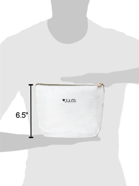 Jules Canvas Makeup Bag with Zipper - Inspirational 'Be Kind' Quote - Perfect Gift for Women, Sister, Daughter & Best Friend - Great for Travel, Daily Use & Cosmetic Storage