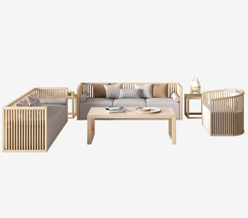 1+2+3 sofa + long table + square table