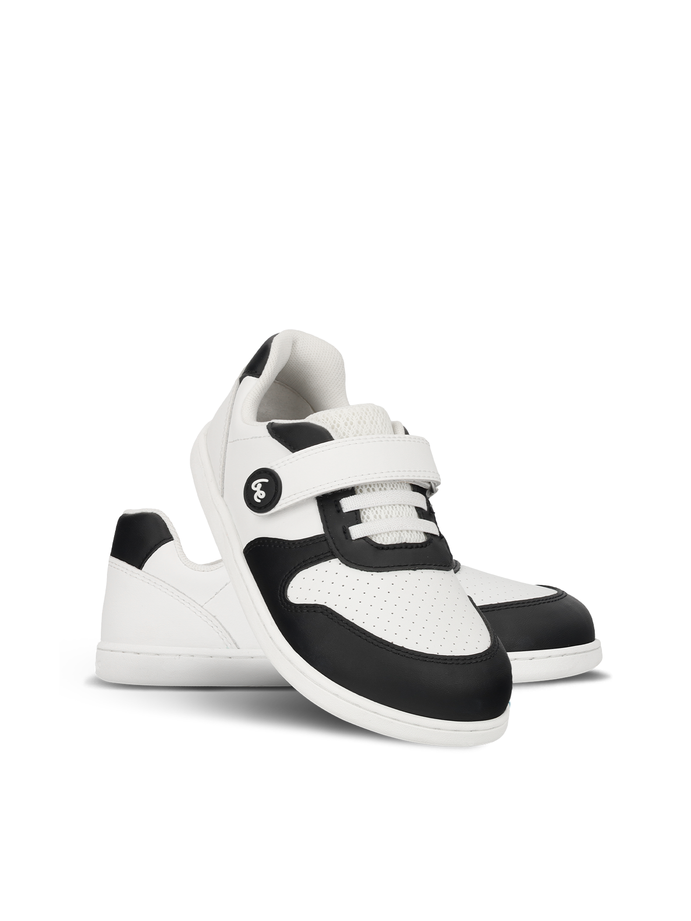 Be Lenka Scoot Kids Barefoot Sneakers for Boys & Girls - Lightweight White & Black Minimalist Shoes - Perfect for School, Play & Outdoor Activities