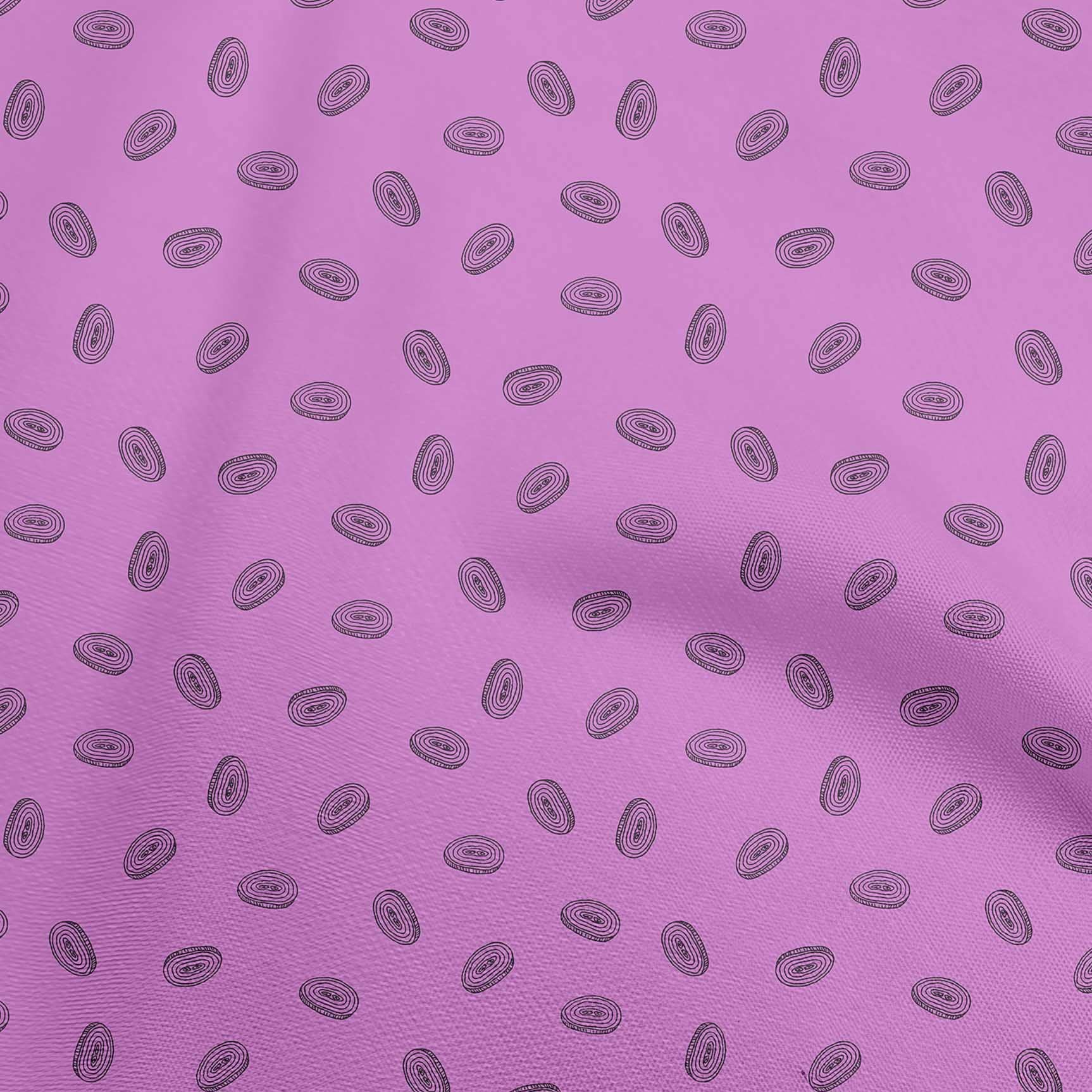 oneOone Rayon Pink Onion Print Fabric - 56 Inch Wide Sewing Material by The Yard for DIY Clothing, Dresses & Home Decor Projects