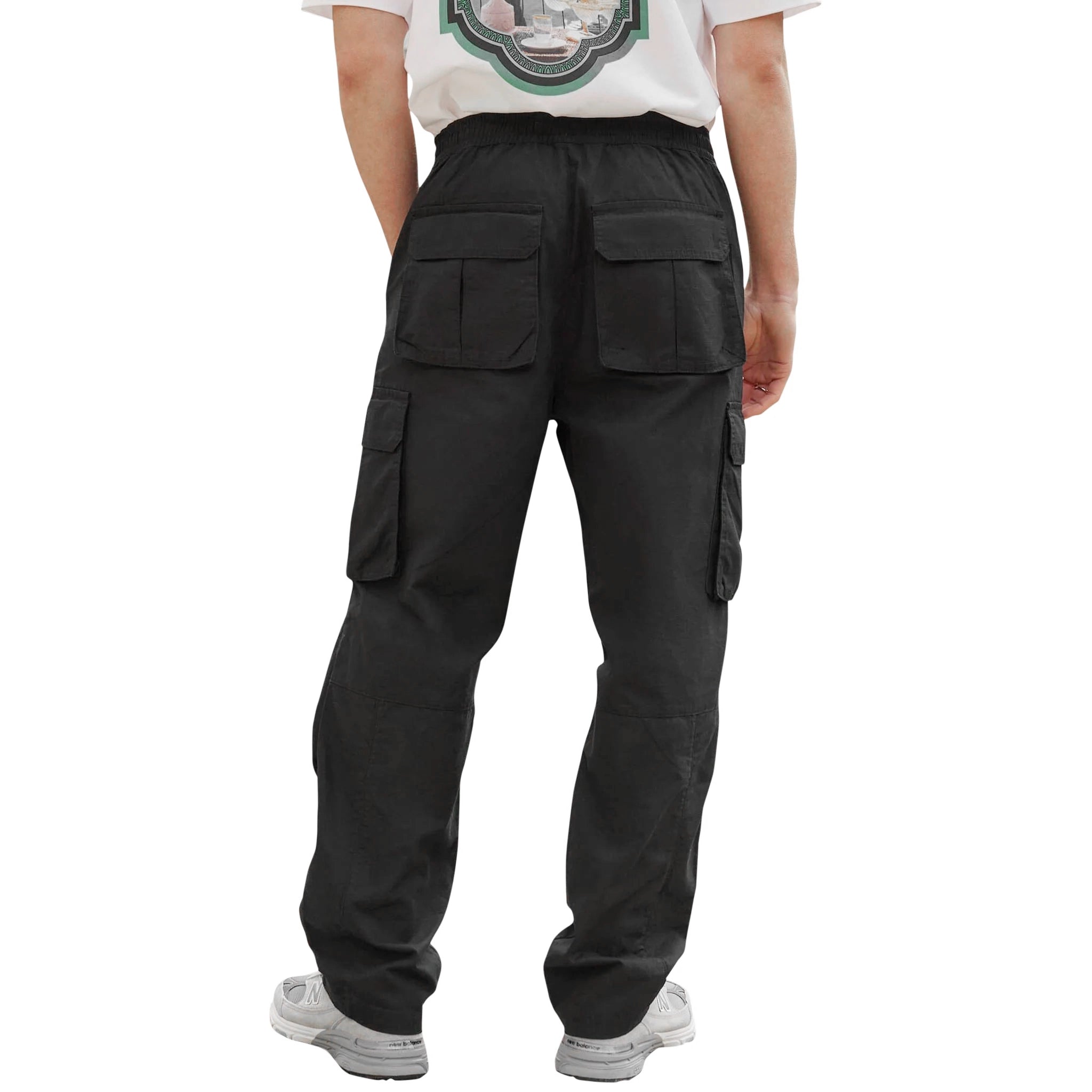 Belier Black Ripstop Cargo Pants - Durable Military Style Tactical Pants for Men | Outdoor Hiking, Workwear & Casual Streetwear