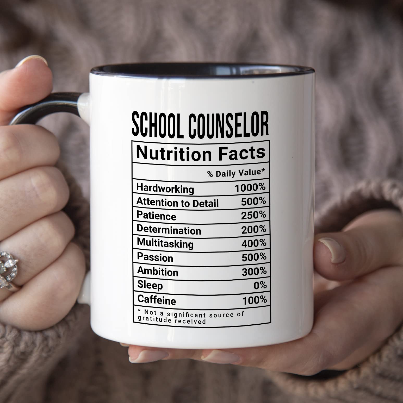 YouNique Designs 11oz School Counselor Mug - Perfect Gift for Therapists & Counselors - Black Handle Coffee Cup for Office, Home, or School Use