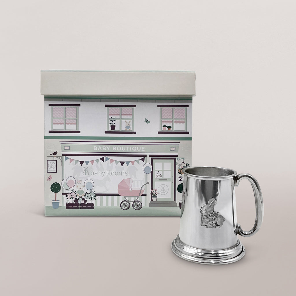 Traditional Pewter Bunny Tankard for Kids - Handcrafted Children's Drinking Cup - Perfect for Easter Gifts, Birthday Parties & Nursery Decor