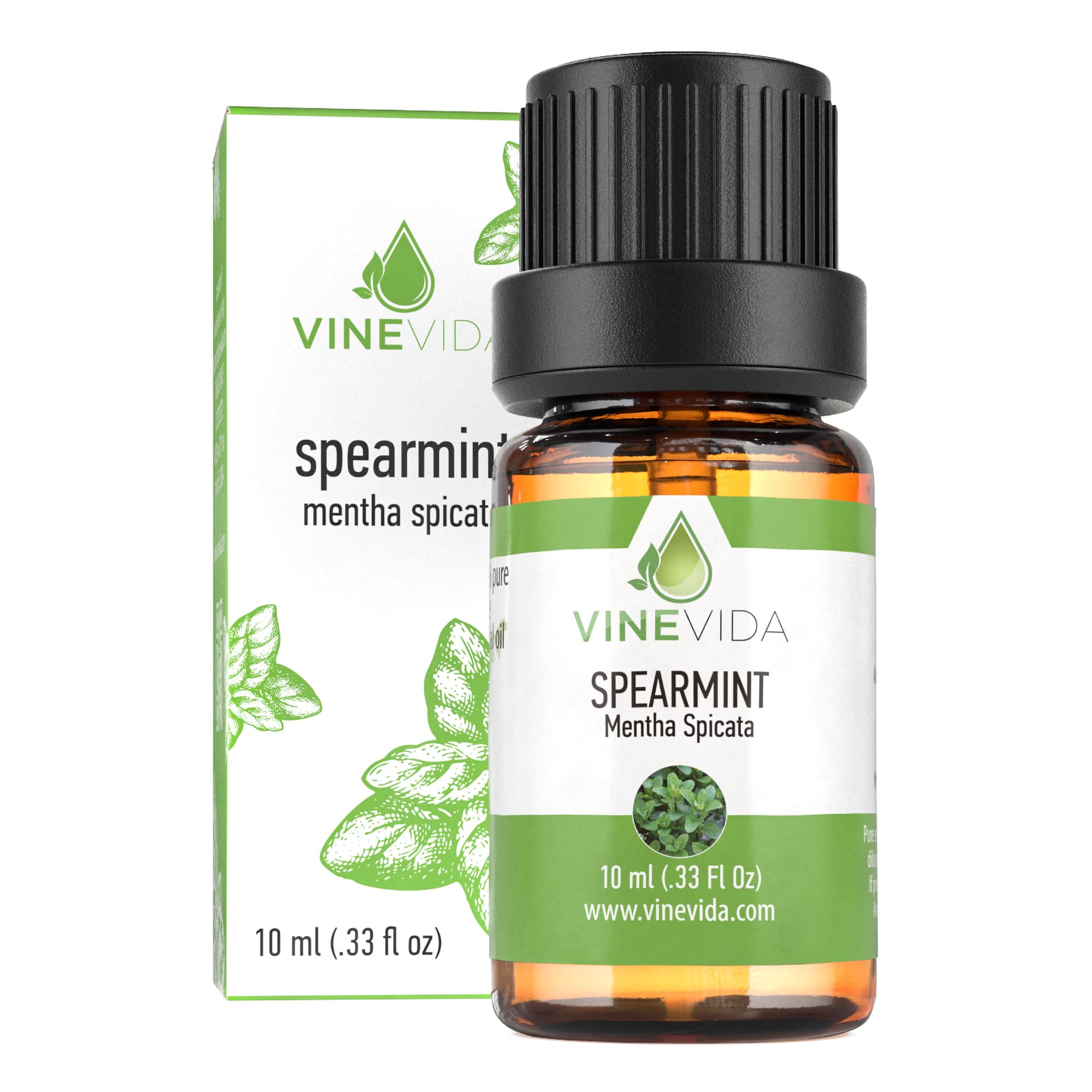 10mL Spearmint Essential Oil 60% Pure (Prefilled) - Perfect for Aromatherapy, Diffusers & DIY Skincare