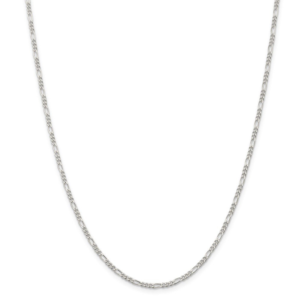 925 Sterling Silver 2.25mm Figaro Chain Necklace, Bracelet or Anklet - Elegant Jewelry for Men & Women - Perfect for Gifts, Casual Wear & Special Occasions