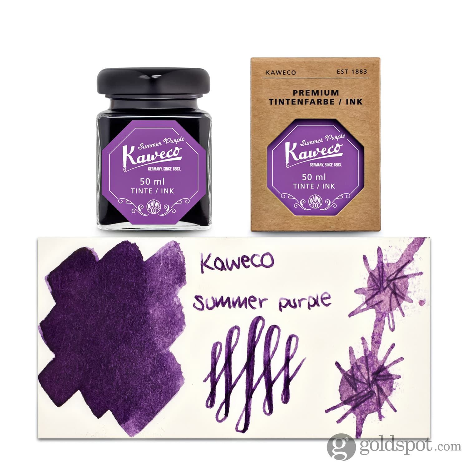 Kaweco Summer Purple Fountain Pen Ink Bottle & Cartridges - Premium Writing Ink for Calligraphy, Journaling, and Everyday Use