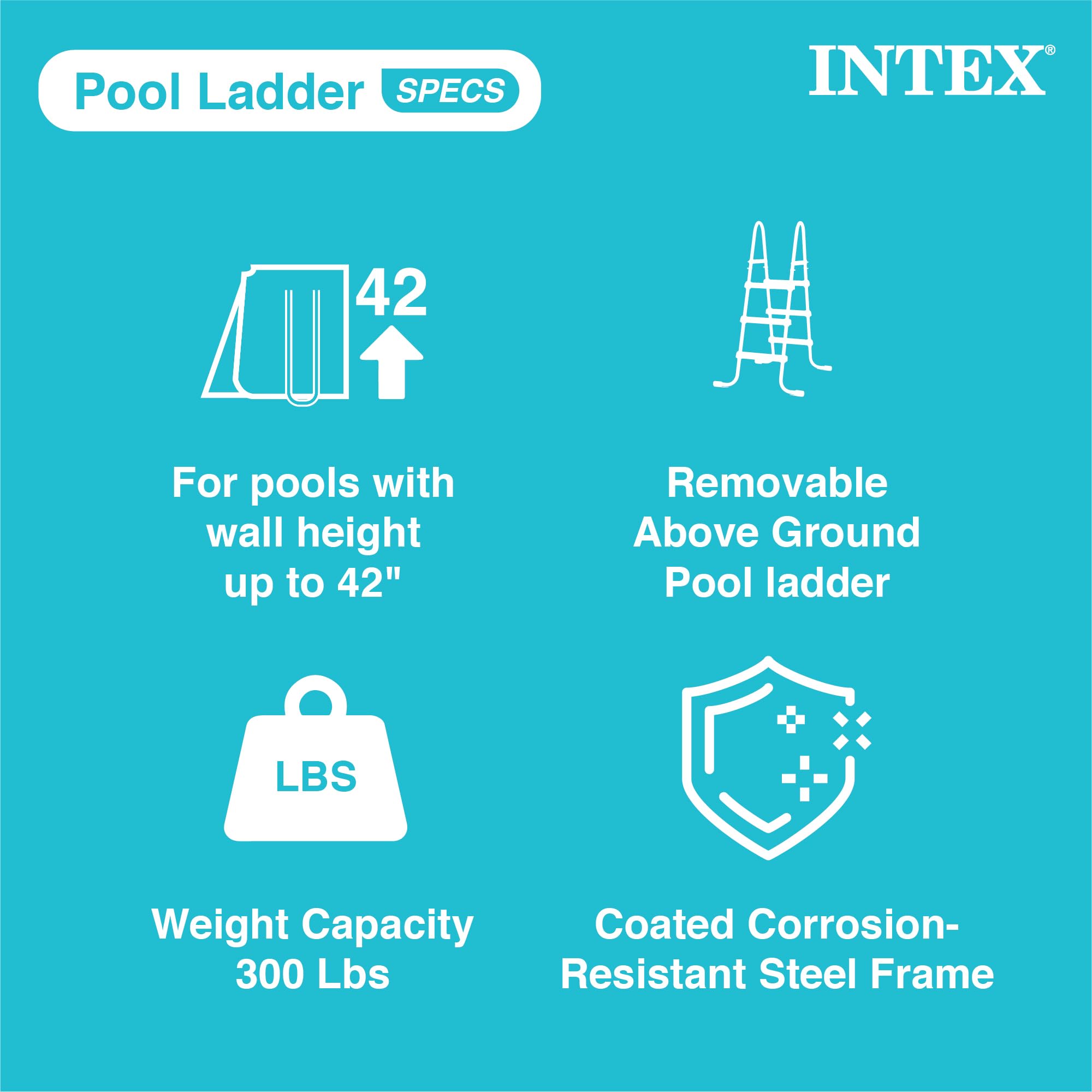 INTEX 26701EH 10ft x 30in Prism Frame Above Ground Swimming Pool Set with 330 GPH Filter Pump & Removable Ladder - Perfect for Backyard, Family Fun, Summer Cooling and Outdoor Parties
