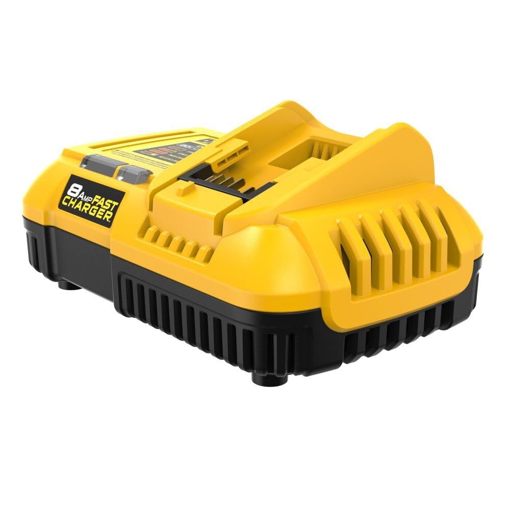 DEWALT DCB118 20V MAX/FLEXVOLT Lithium-Ion Battery Charger with Fan Cooling & Fast Charging - Power Tool Battery Charger for Cordless Drills, Saws & More - Perfect for Construction Sites & DIY Projects