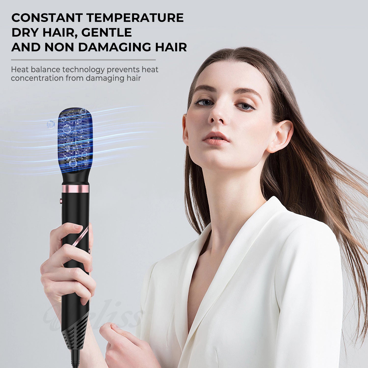 Professional High-Speed Hair Dryer with Automatic Hair Suction - Ionic Blow Dryer for Fast Drying & Frizz Control - Perfect for Home Salon & Travel Use