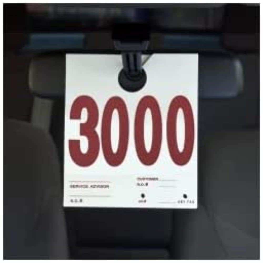 Slip-N-Grip Service Dispatch Numbers 3000-3999 - 7.5In x 6.5In - 1000/Box - Ideal for Warehouse, Inventory, and Facility Organization