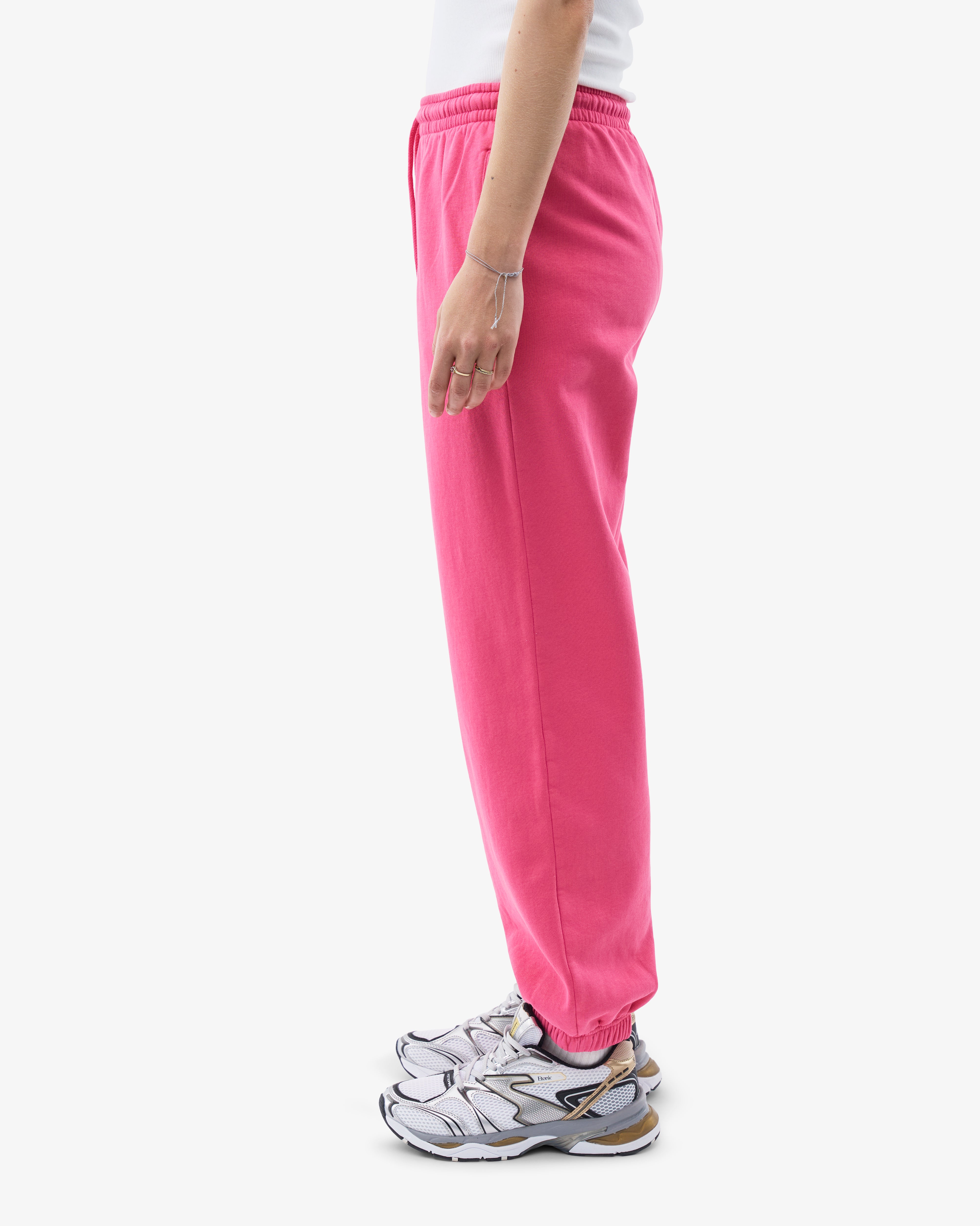 Organic Relaxed Sweatpants for Women - Soft Cotton Lounge Pants in Bubblegum Pink | Perfect for Yoga, Home Relaxation & Casual Wear