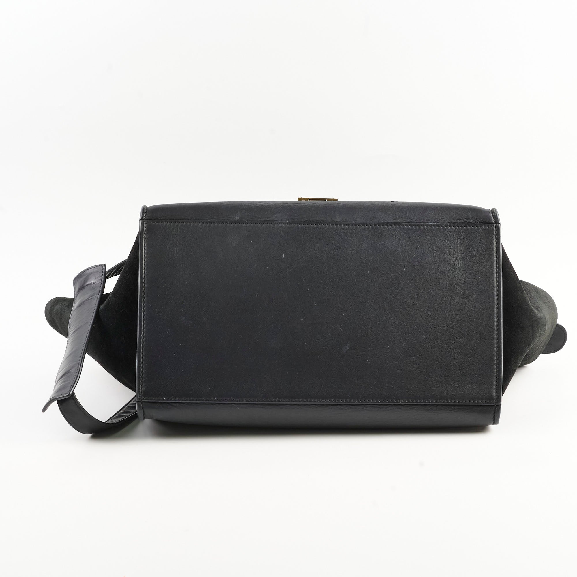 Celine Medium Trapeze All Black Leather Handbag - Stylish Crossbody Bag for Women, Perfect for Work, Travel & Evening Out