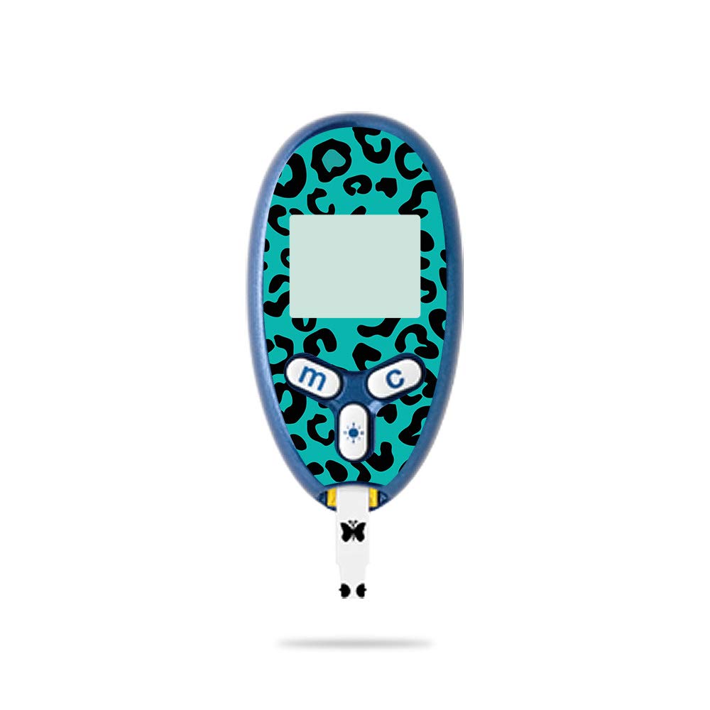 MightySkins Protective Vinyl Decal Wrap Cover for Abbott Freestyle Lite - Teal Leopard Design | Durable, Customizable Skin | Easy to Apply & Remove | Made in USA | Perfect for Diabetes Management & Personal Style