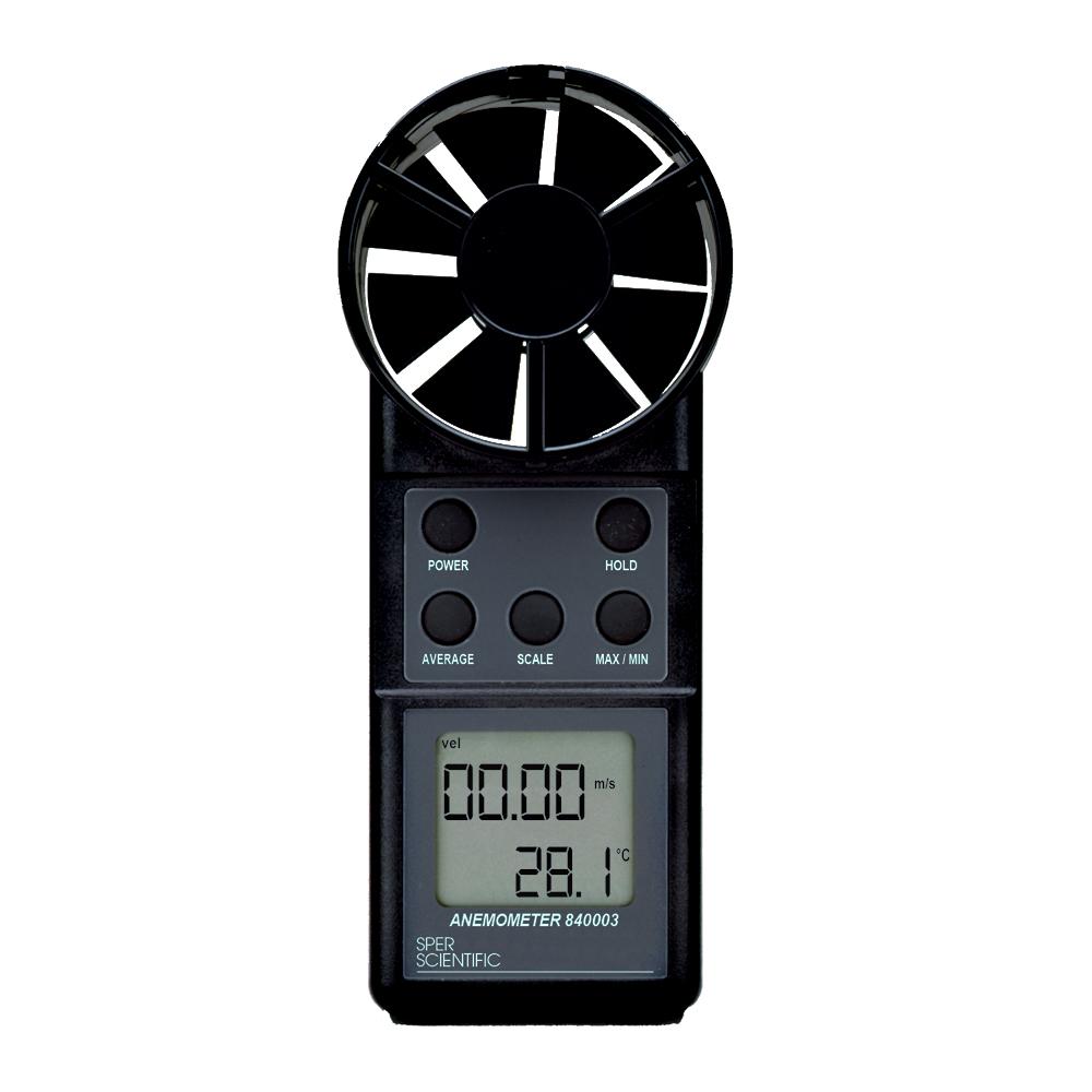 Digital Anemometer & Thermometer - Handheld Wind Speed Meter with Temperature Gauge for Outdoor Activities, HVAC, Weather Monitoring