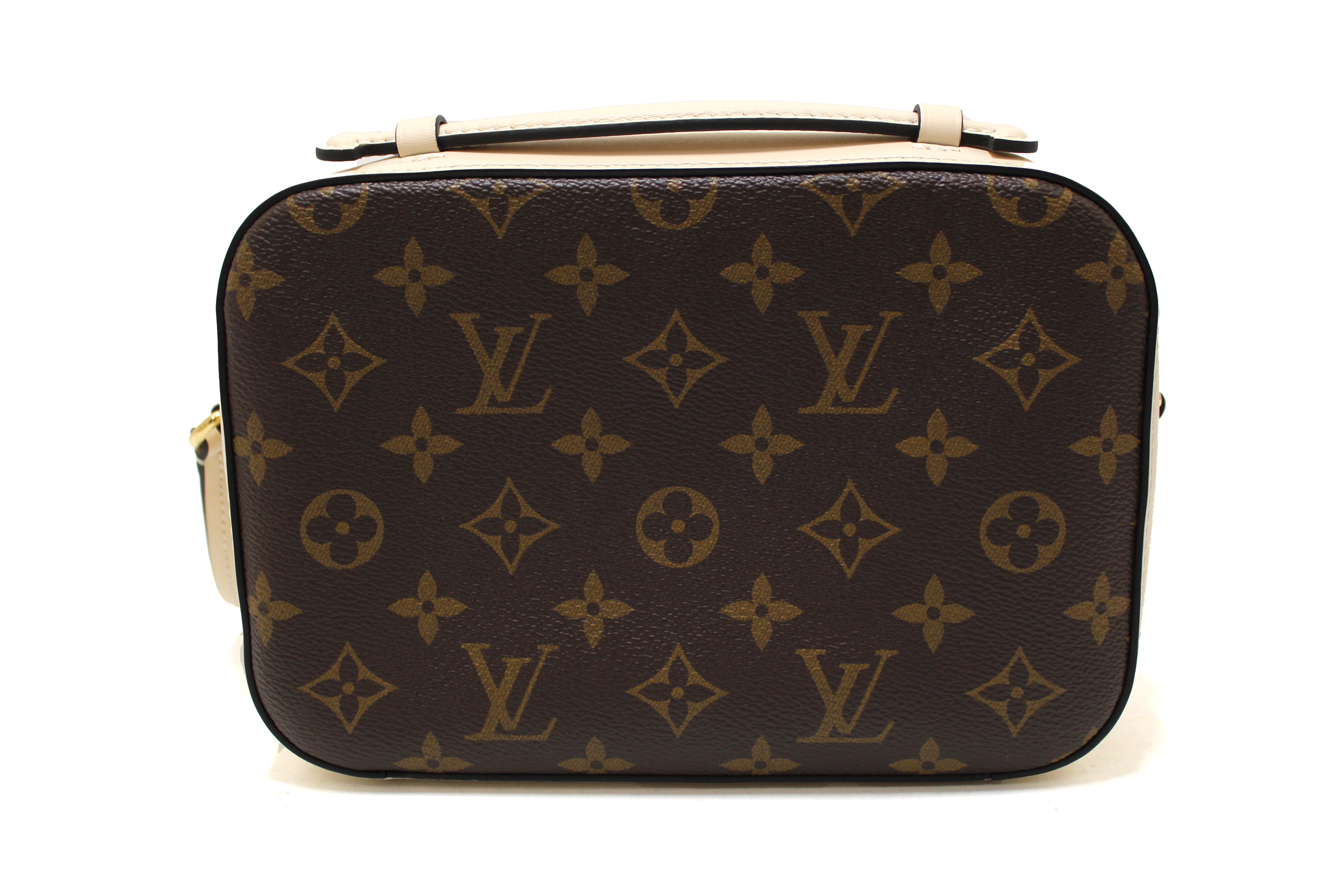 Authentic Louis Vuitton Monogram Creme Saintonge Messenger Crossbody Bag for Women - Luxury Leather Shoulder Bag with Adjustable Strap, Perfect for Work, Travel & Daily Use