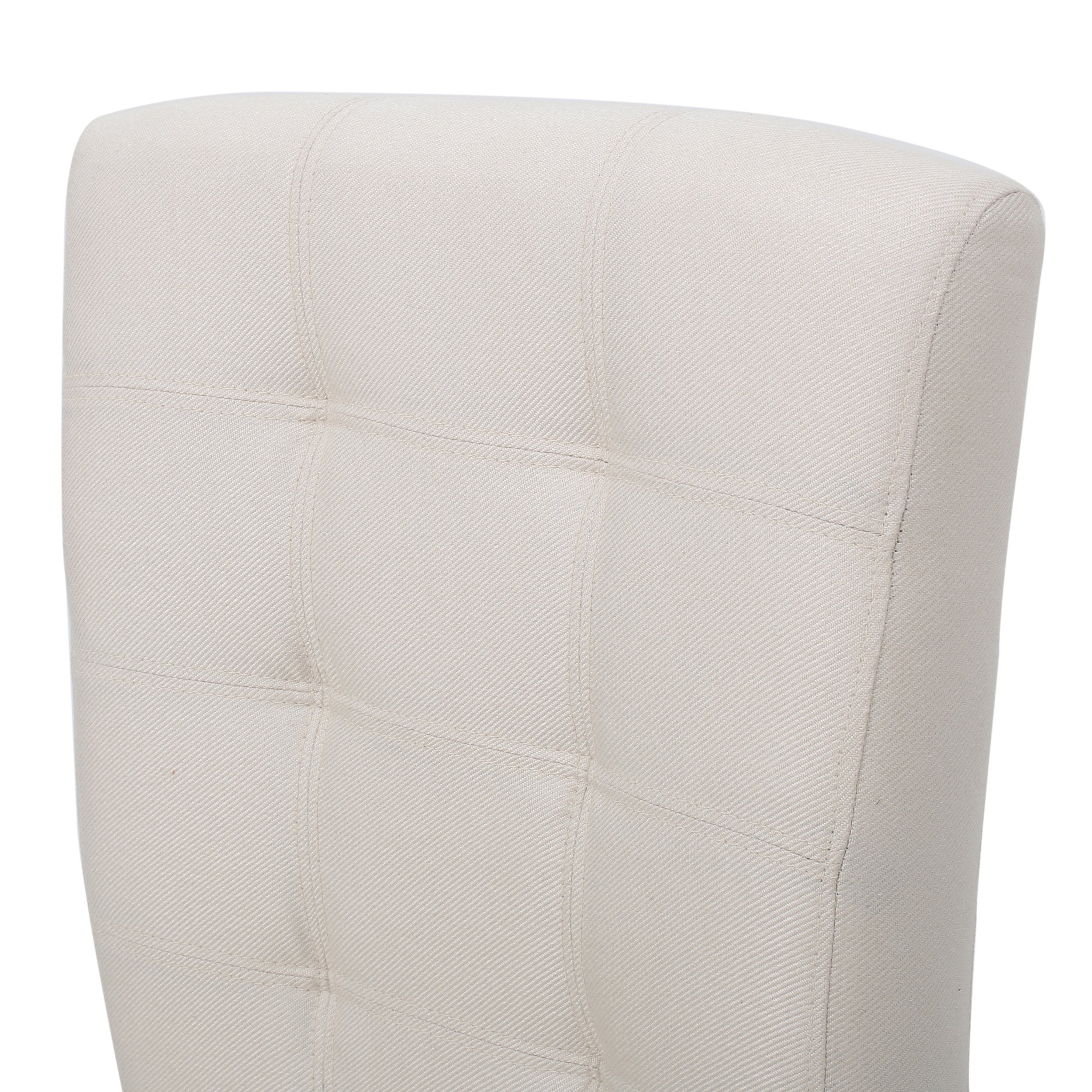 Christopher Knight Home Badin Fabric Dining Chairs, 2-Piece Set, Beige - Modern Upholstered Side Chairs for Kitchen, Dining Room, or Breakfast Nook