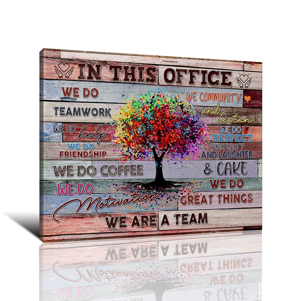 GUBIYU Motivational Wall Art for Office & Home - Inspirational Quotes Canvas Print Framed Rustic Decor (40x28 inches) Ready to Hang - Perfect for Women's Room, Workspace & Living Room Decor