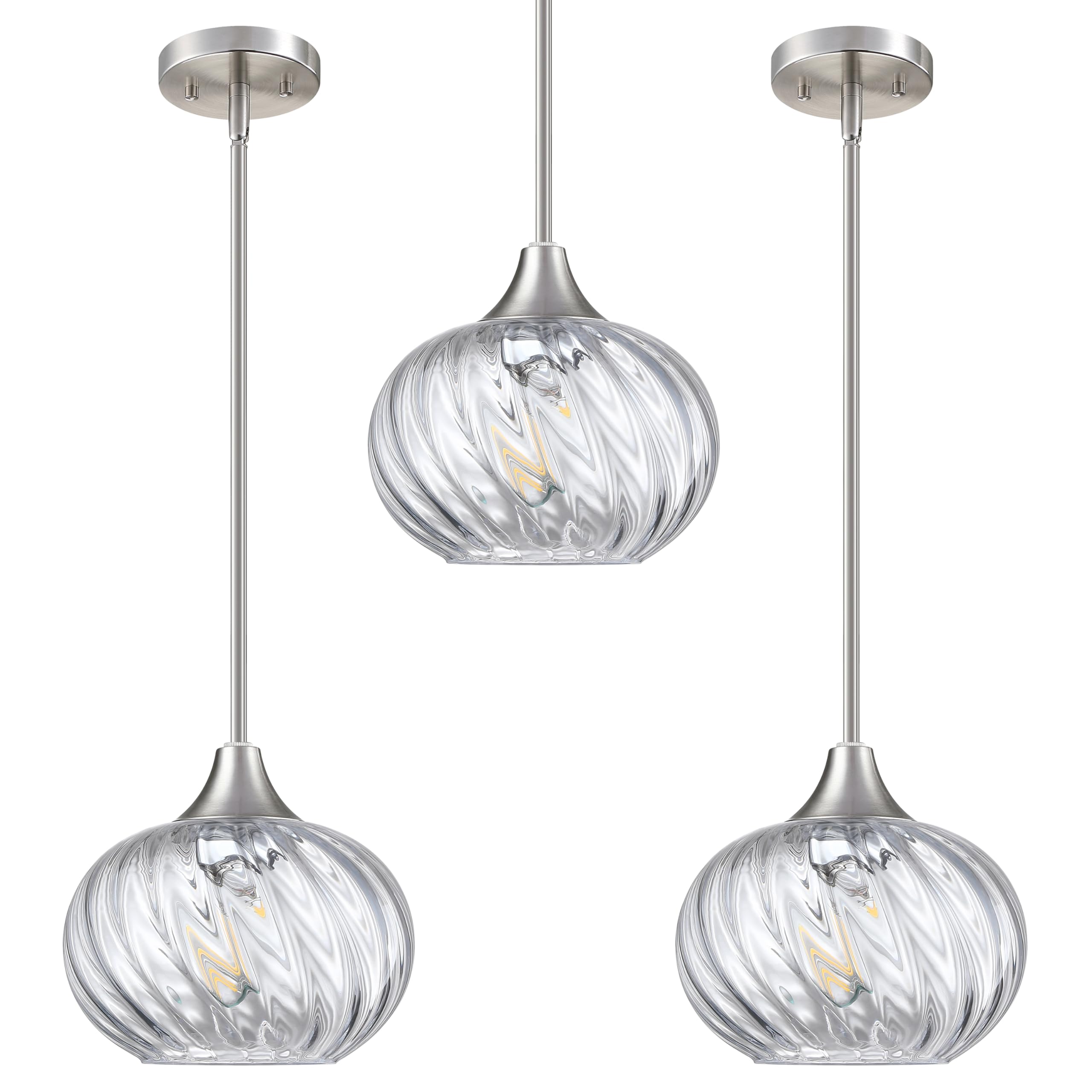 3 Pack Modern Farmhouse Pendant Lights - 7.75