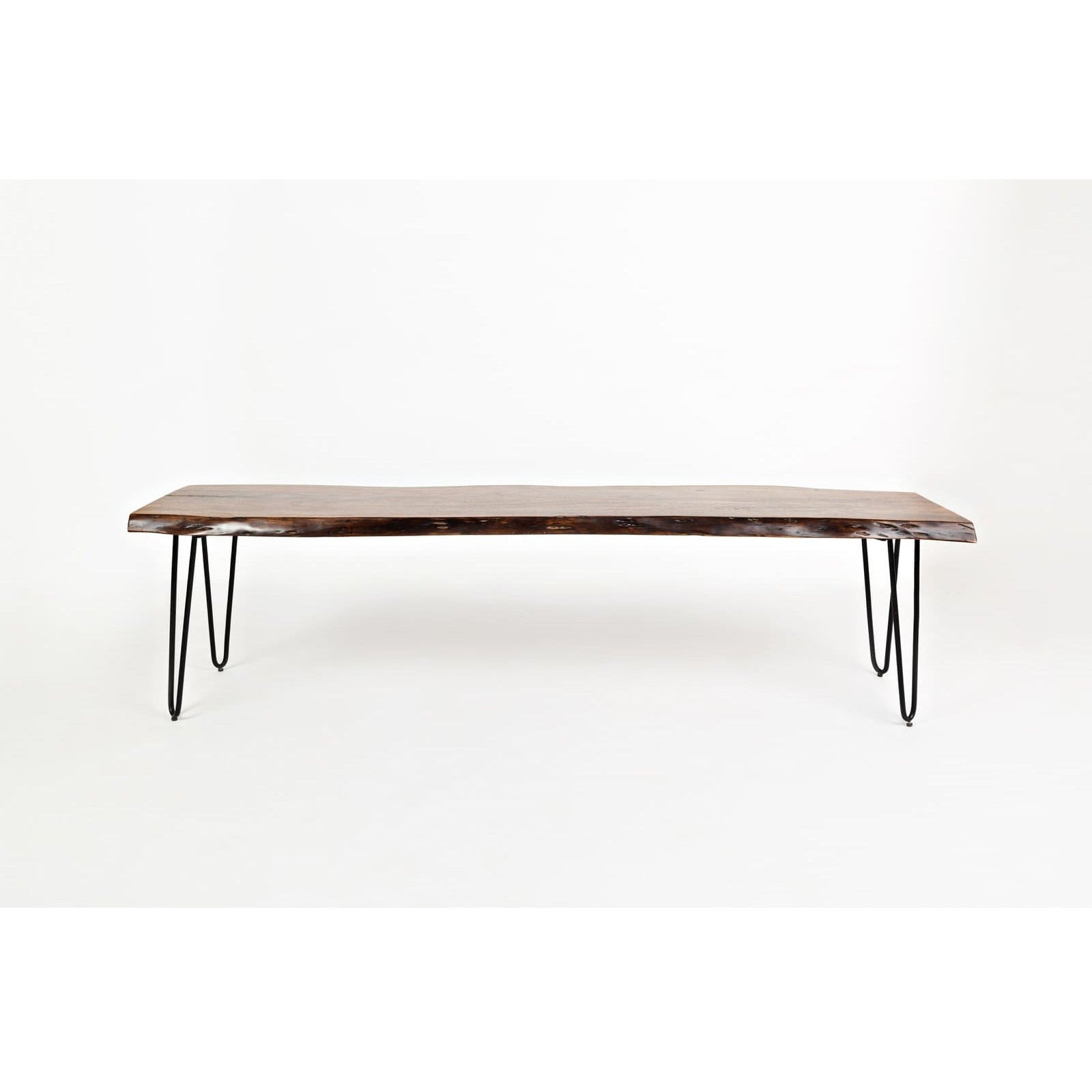 Nature's Edge Solid Wood Dining Bench - Rustic Farmhouse Style Kitchen Bench with Backrest, Perfect for Dining Room, Kitchen Island, or Entryway Seating