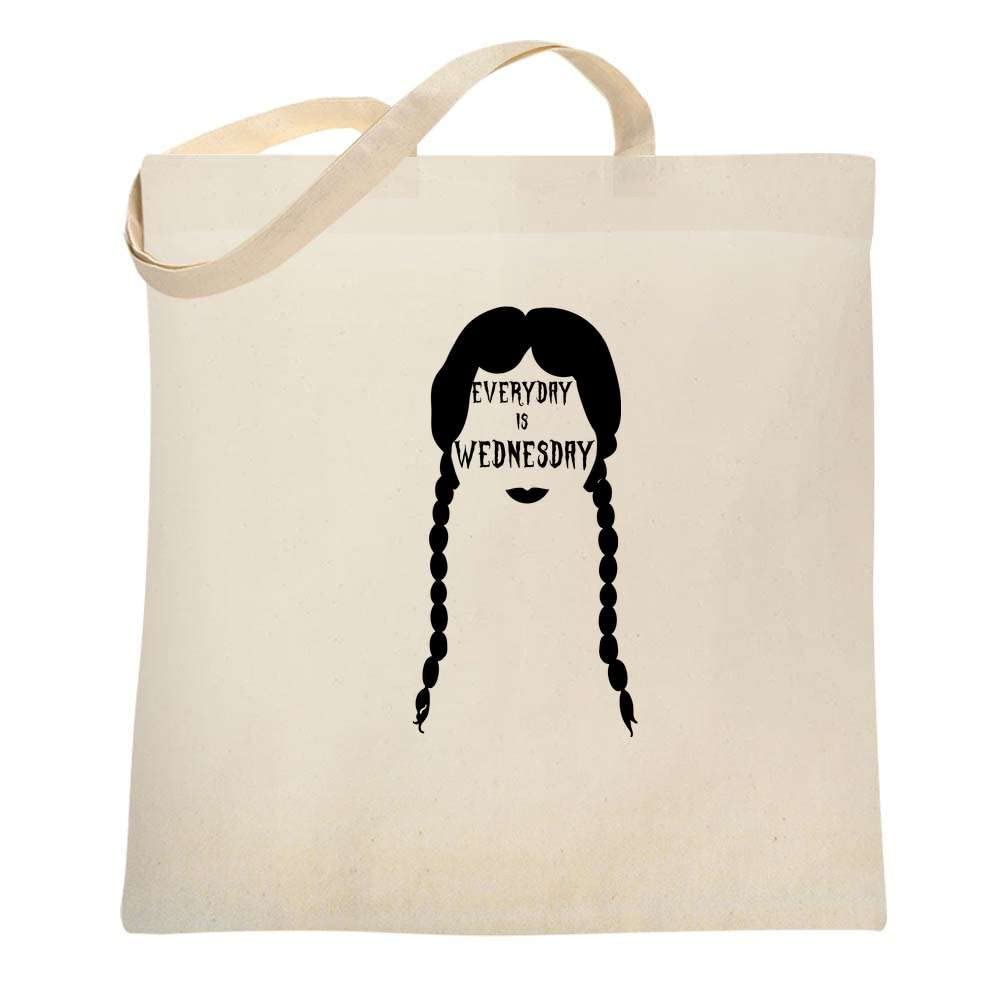 Funny Gothic Halloween Tote Bag - Pop Threads Canvas Everyday Carry Bag for Goth Style, School, Shopping & Festival Outfits
