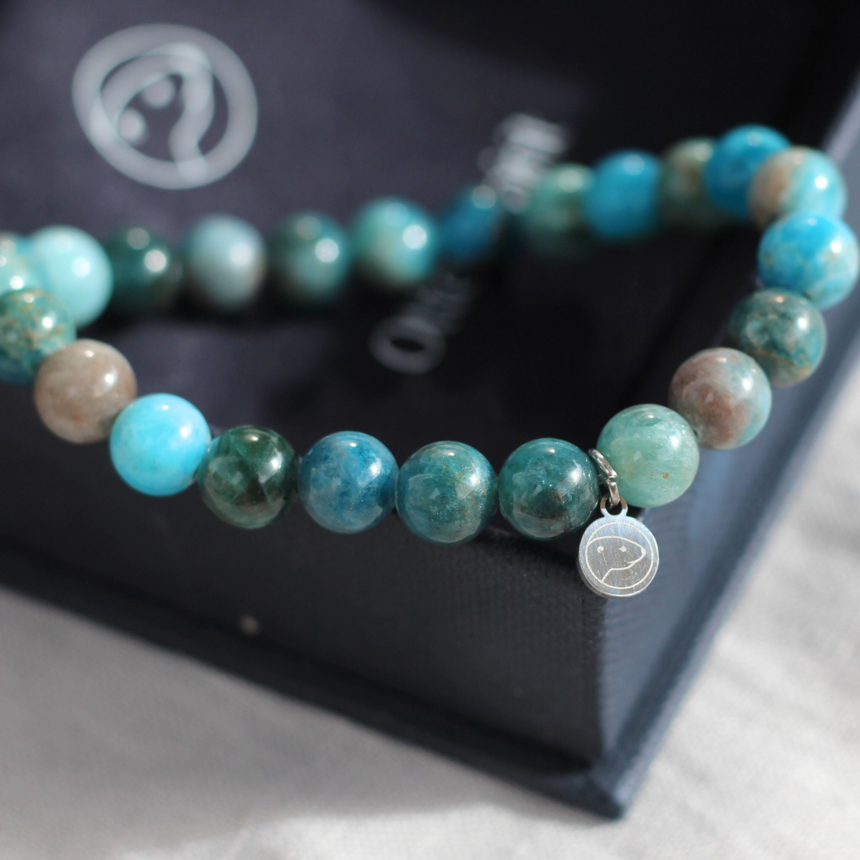 Blue Apatite Healing Bracelet for Women - Natural Gemstone Beaded Jewelry for Stress Relief & Positive Energy - Perfect for Meditation, Yoga & Spiritual Healing