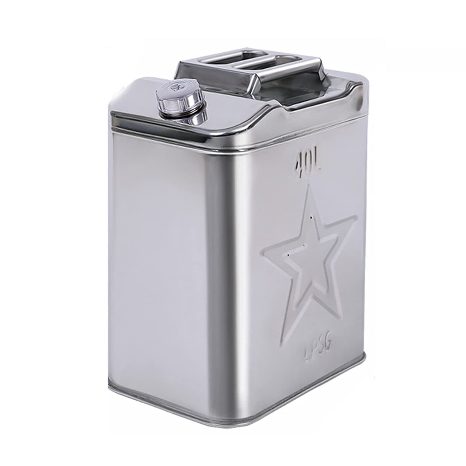 Premium 304 Stainless Steel Jerry Can - 5 Gallon Portable Gasoline Fuel Container with Flexible Spout - Durable & Rustproof for Lawn Mowers, ATVs, Generators & Emergency Preparedness