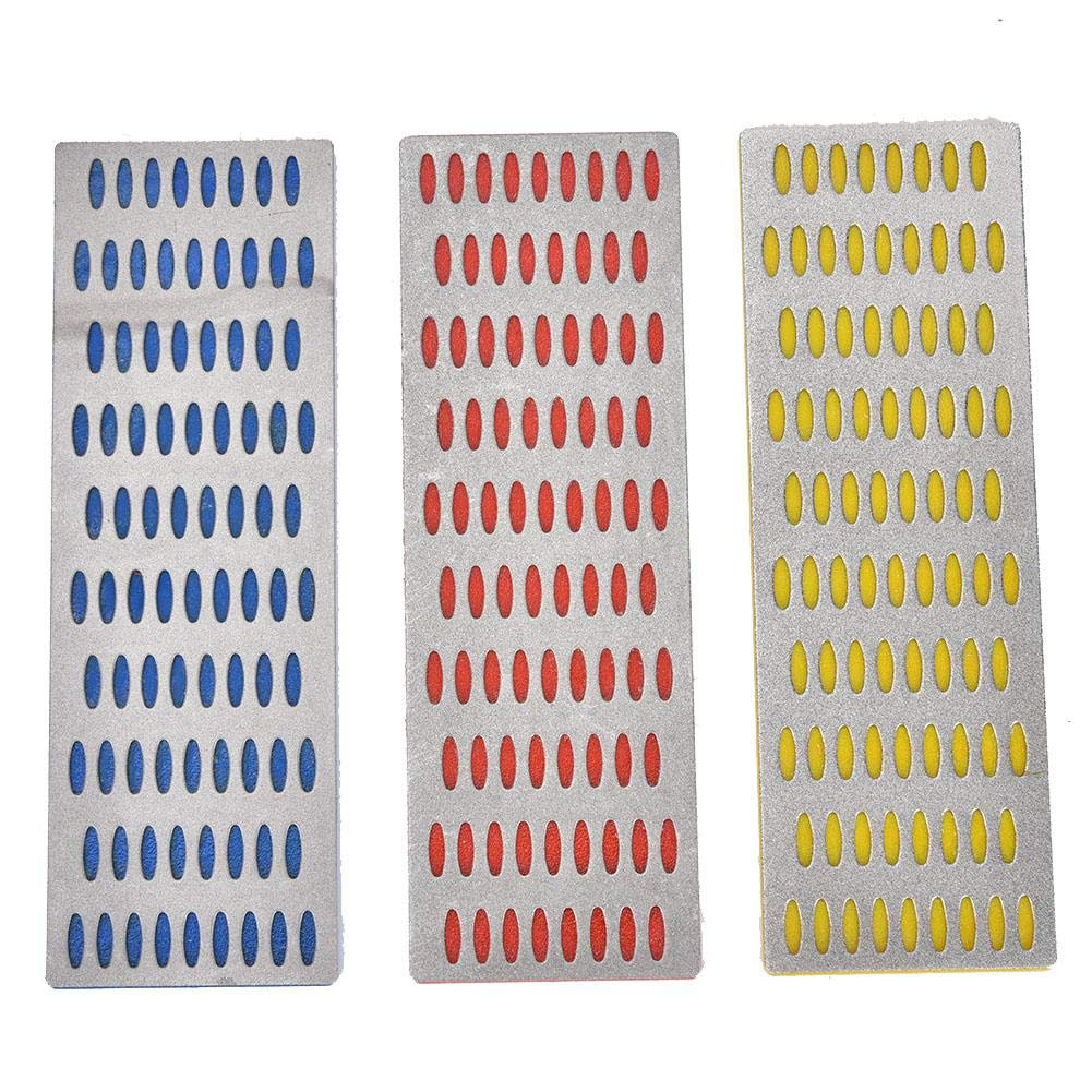 3-Piece Sharpening Stone Set - Coarse/Medium/Fine Grit Whetstone for Kitchen Knives & Woodworking Tools | Outdoor & Home Use