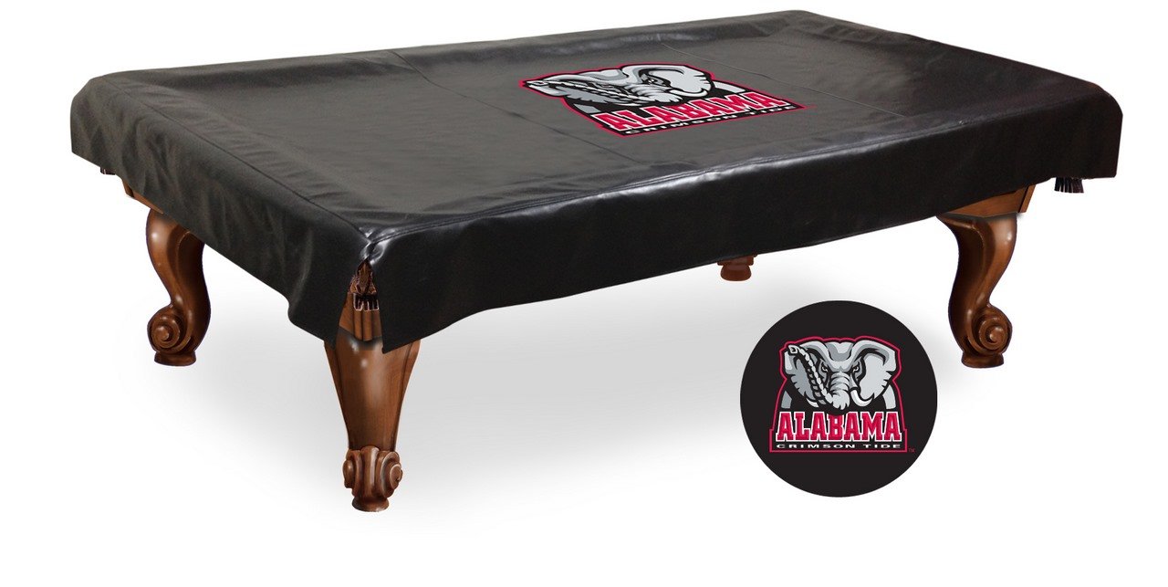 98 Inch NCAA Alabama Crimson Tide Billiard Table Cover - Durable Pool Table Protector for Game Rooms, Bars, and Home Use