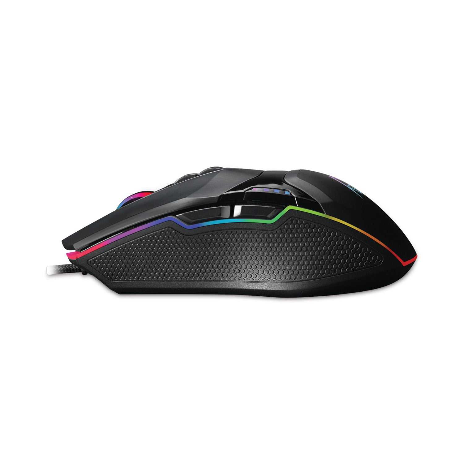 Adesso iMouse X5 RGB Gaming Mouse - 7 Programmable Buttons, 6400 DPI, Ergonomic Ambidextrous Design for PC & Laptop (Black) - Perfect for FPS, MMO Gaming & Office Work