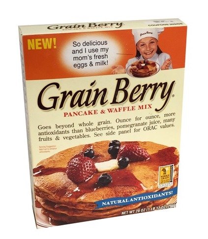 Organic Grain Berry Pancake & Waffle Mix - 28oz | Whole Wheat Breakfast Mix | Perfect for Family Brunch, Camping & Holiday Breakfasts