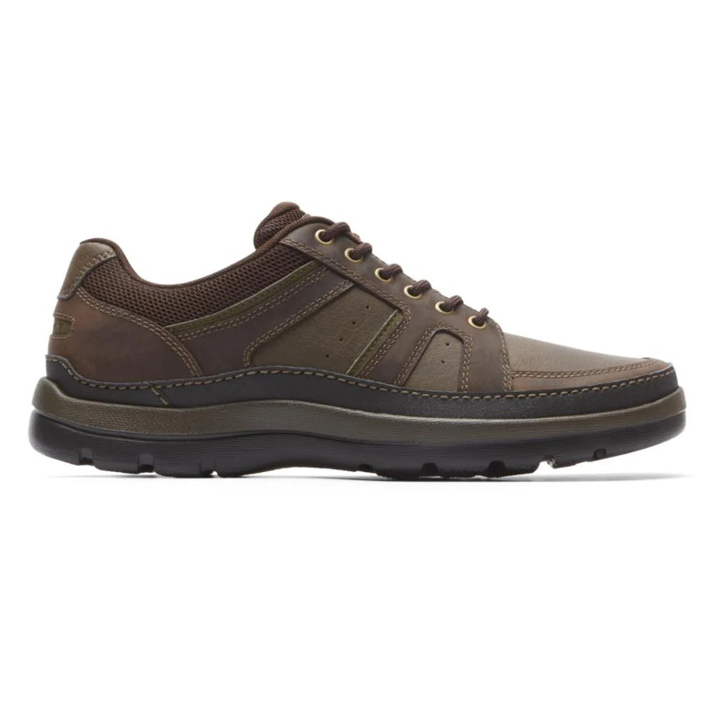 Rockport Men's Mudguard Dark Brown Leather Shoes - Comfortable & Durable for Work, Travel & Casual Wear