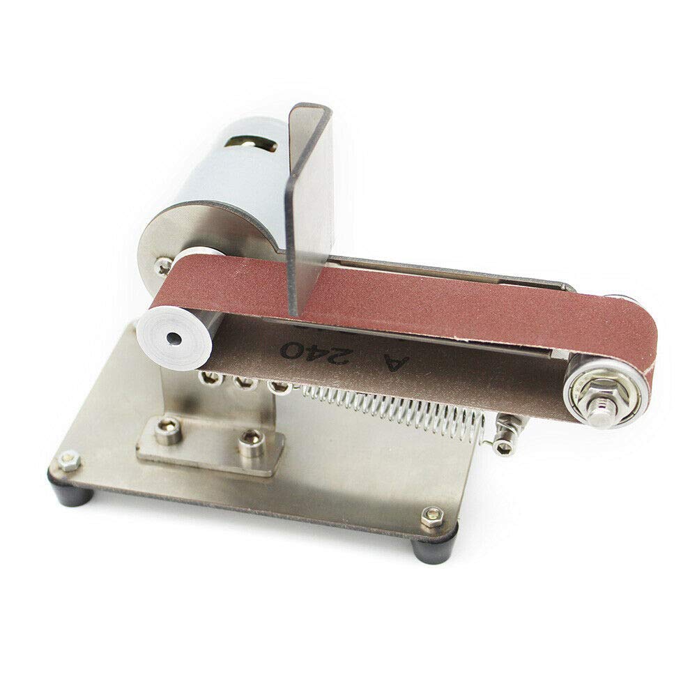 300W Electric Mini Belt Sander - 7-Speed Adjustable DIY Polishing & Grinding Tool with Double Bearing Eccentric Wheel, 9000RPM (895 Motor) - Perfect for Woodworking, Metalworking, Jewelry Making & Home DIY Projects