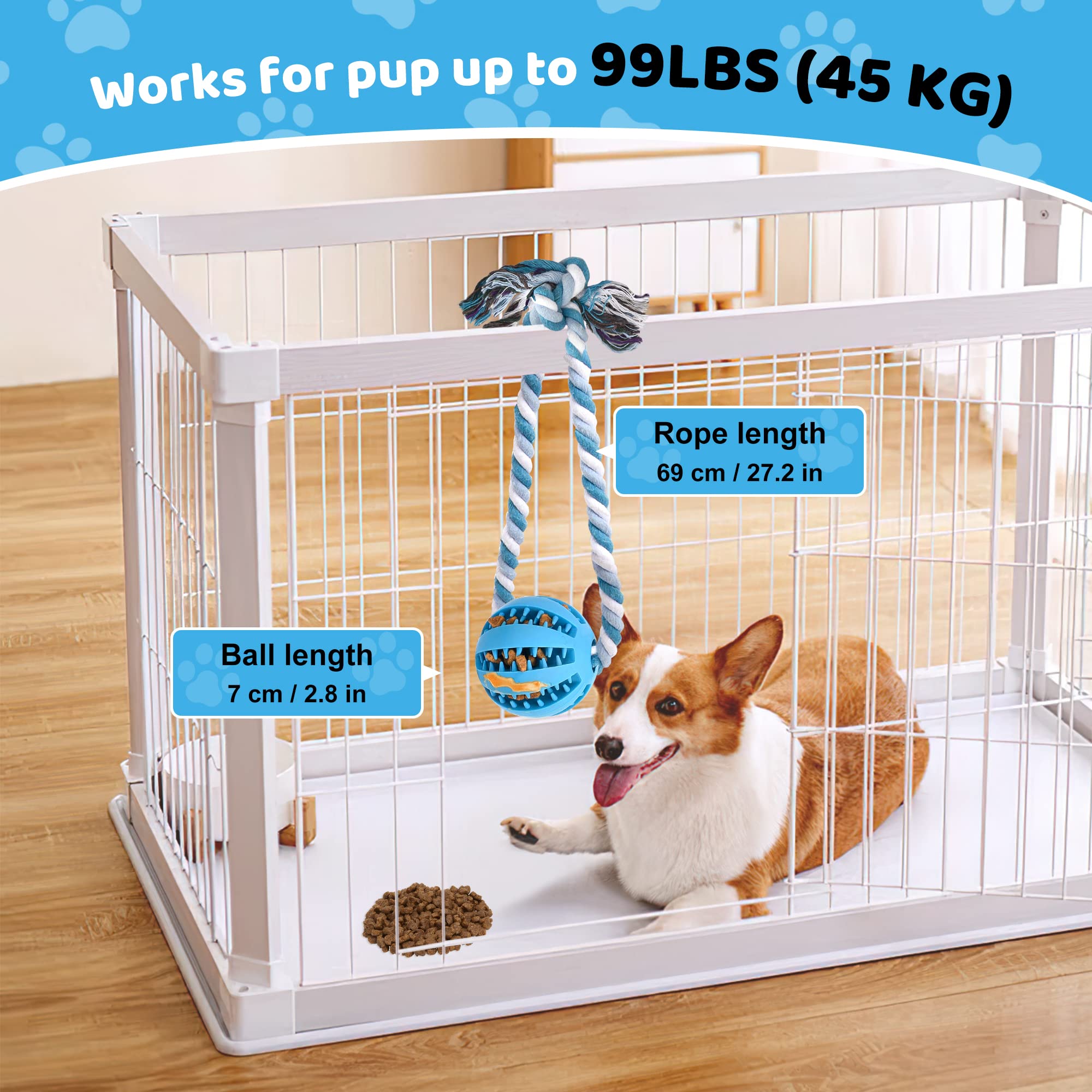 Interactive Dog Toys for Puppies - Stress & Anxiety Relief, Peanut Butter Treat Dispenser for Crate Training | Perfect for Indoor Play, Separation Anxiety & Mental Stimulation