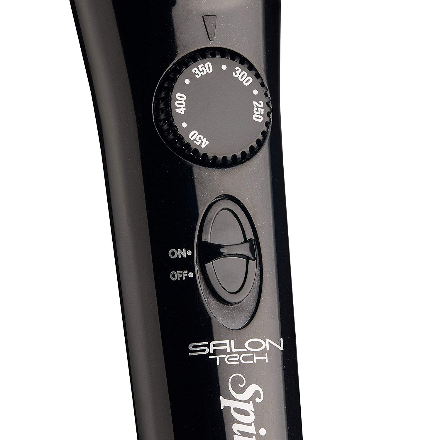 SalonTech SpinStyle Pro 0.75 Inch Ceramic Curling Iron Wand - Professional Hair Curler for Beach Waves, Loose Curls & Voluminous Styles - Perfect for Home Use, Weddings & Special Occasions