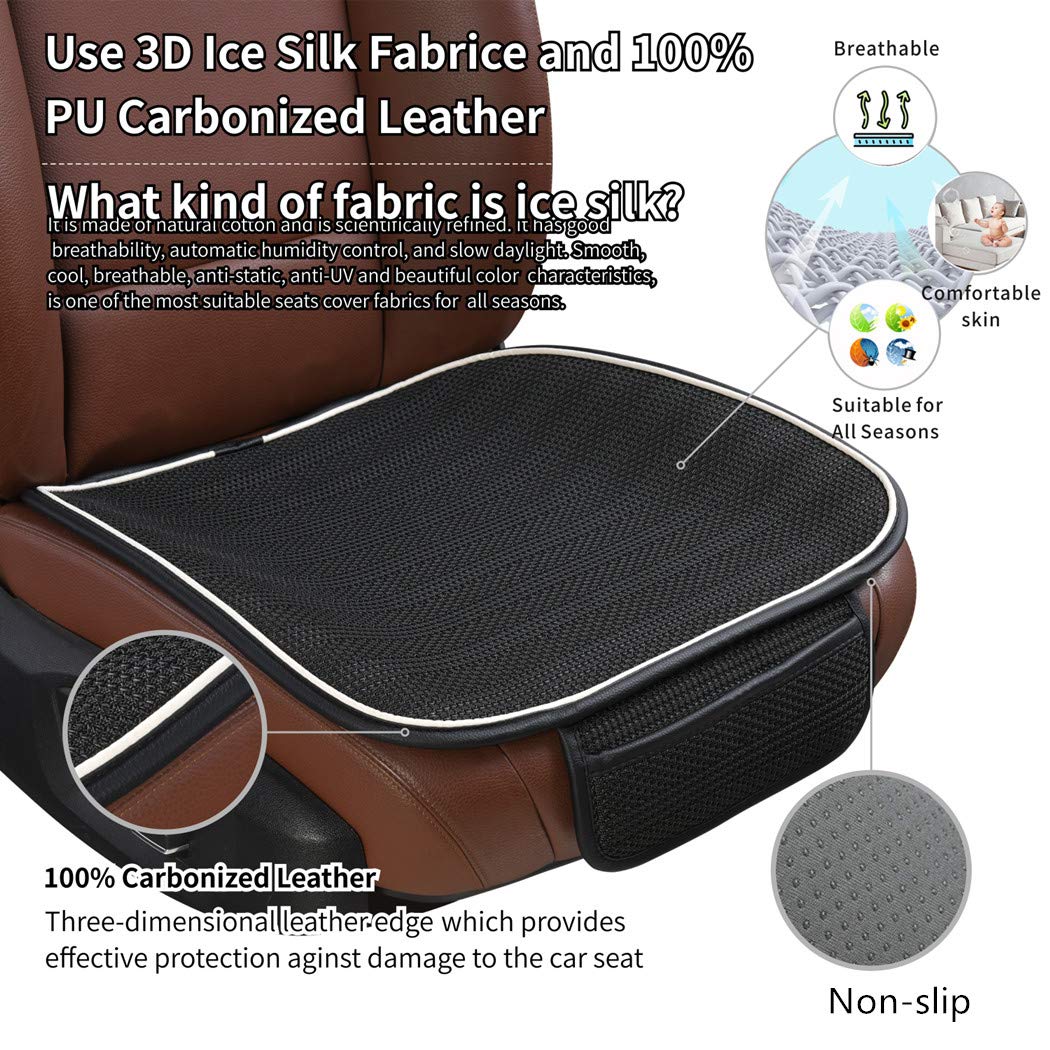 Breathable Comfort Car Seat Cushion - Universal Car Seat Cover Protector Mat Pad for Most Cars, Trucks, SUVs & Vans | Premium Driving Comfort & Back Support for Long Commutes & Road Trips