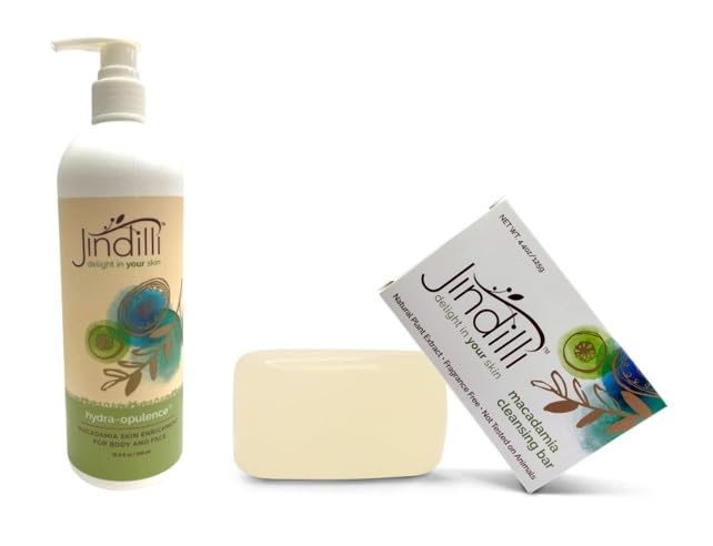 Hydra-Opulence Macadamia Body Lotion 16.9 fl oz & Body Cleansing Bar Set - Ultra Hydrating Skincare Duo for Dry Skin, Perfect for Daily Moisturizing & Shower Routine
