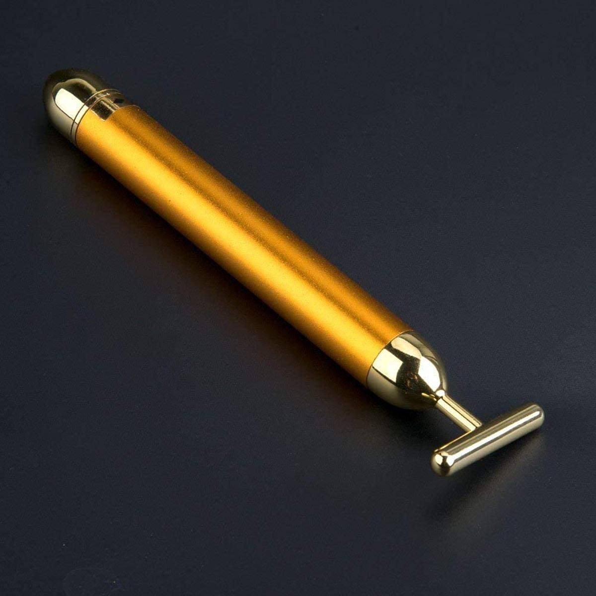 24k Gold Electric Vibration Facial Massager - V Shape Roller for Anti-Wrinkle & Skin Tightening | Waterproof Face Massage Tool for Forehead, Cheek, Neck, Clavicle & Arm Care | Perfect for Home Spa, Travel & Daily Skincare Routine