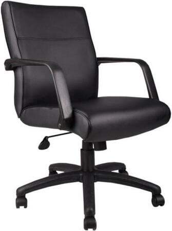 Premium Boss LeatherPlus Executive Office Chair [B686] - Ergonomic High-Back Desk Chair for Home & Office Workspaces