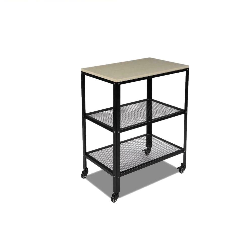 3-Tier Rolling Kitchen Cart with Wheels - Microwave Oven Stand, Baker's Rack & Mobile Storage Organizer for Small Spaces | Perfect for Kitchen, Pantry, Laundry Room & Dorm Use
