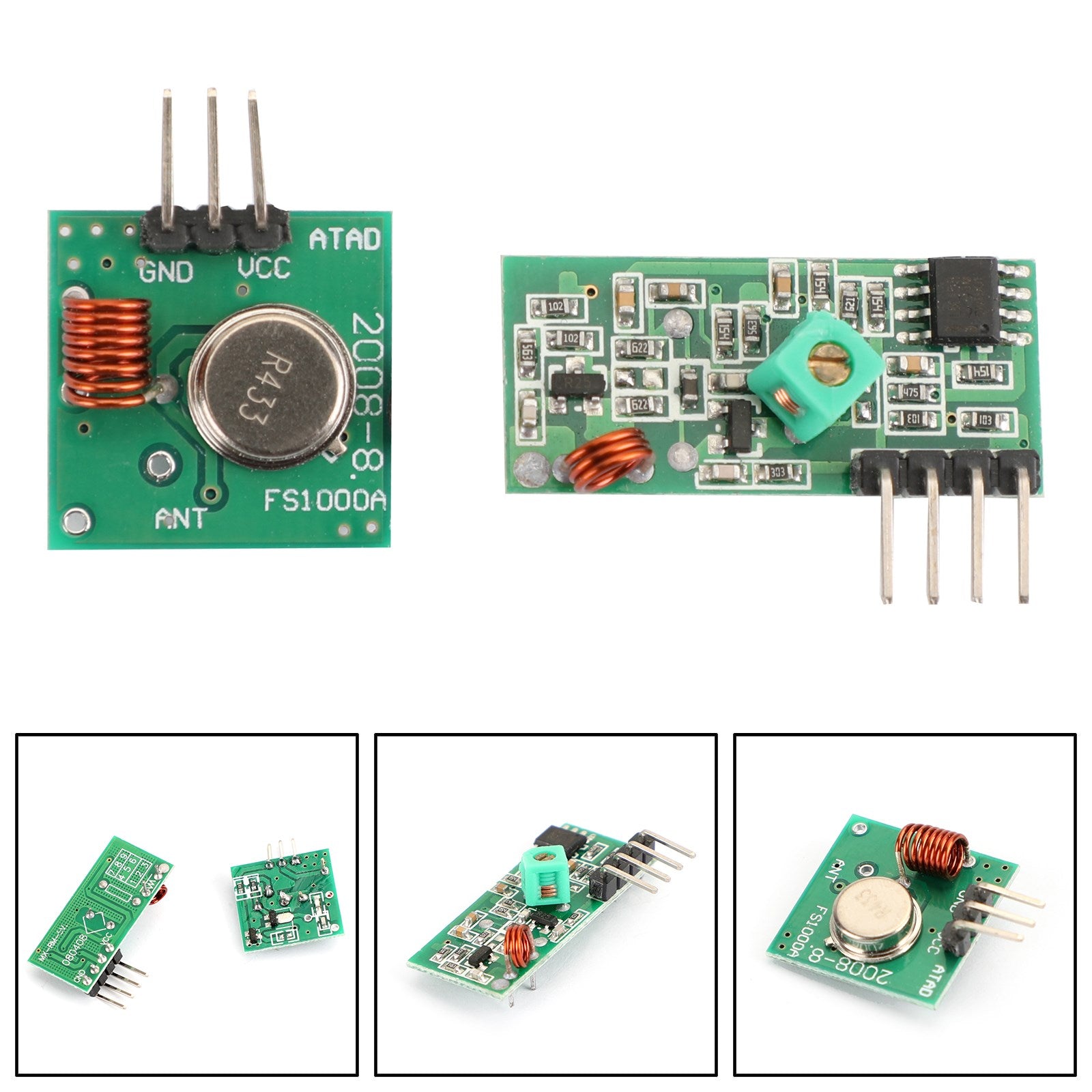 10-Pack 433MHz Wireless Transmitter and Receiver Kit - RF Remote Control Module for DIY Electronics, Home Automation, and IoT Projects | Long Range Signal Transmission for Smart Devices