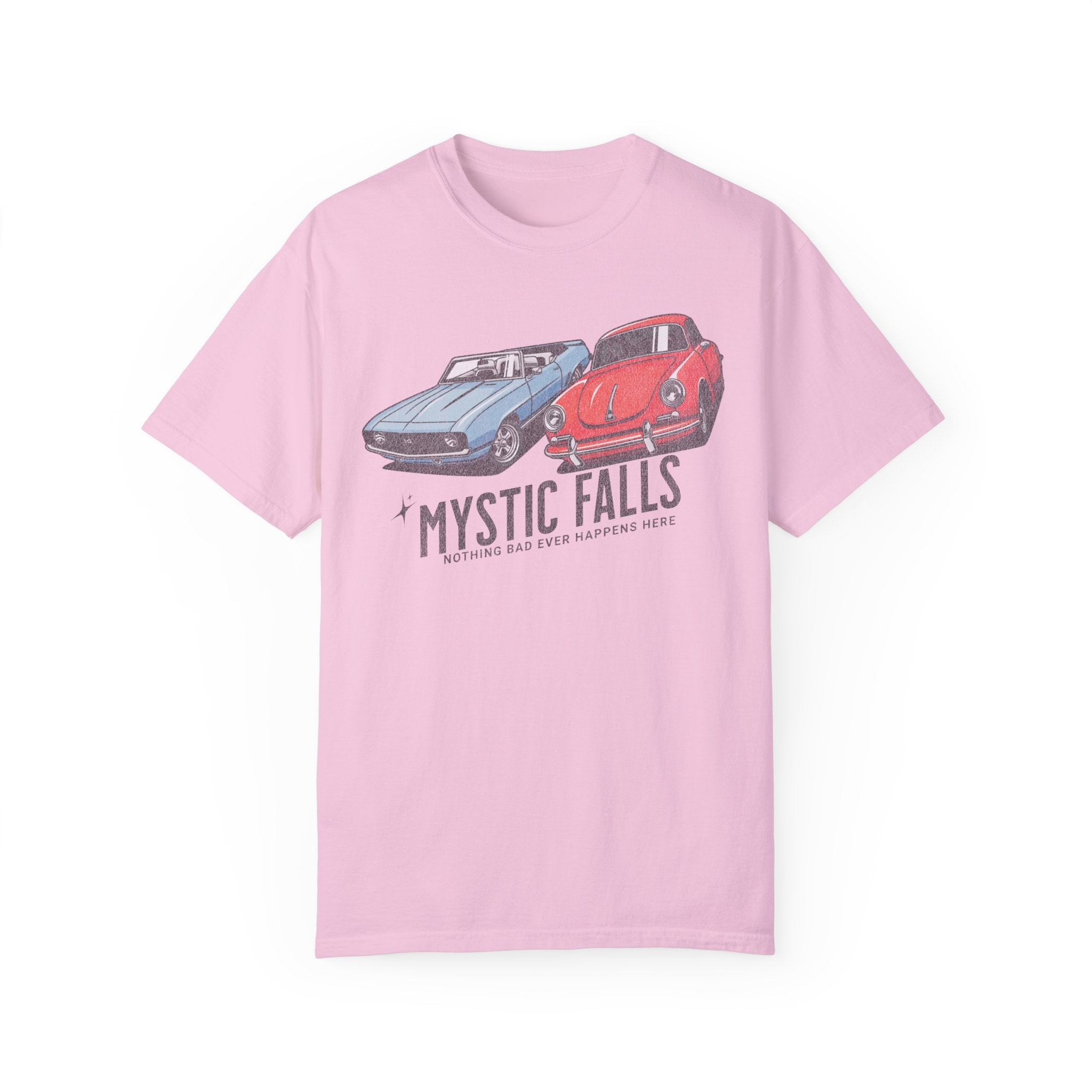 Vintage Mystic Falls Distressed T-Shirt for Men & Women - Soft Cotton Graphic Tee for Casual Wear, Concerts & Street Style