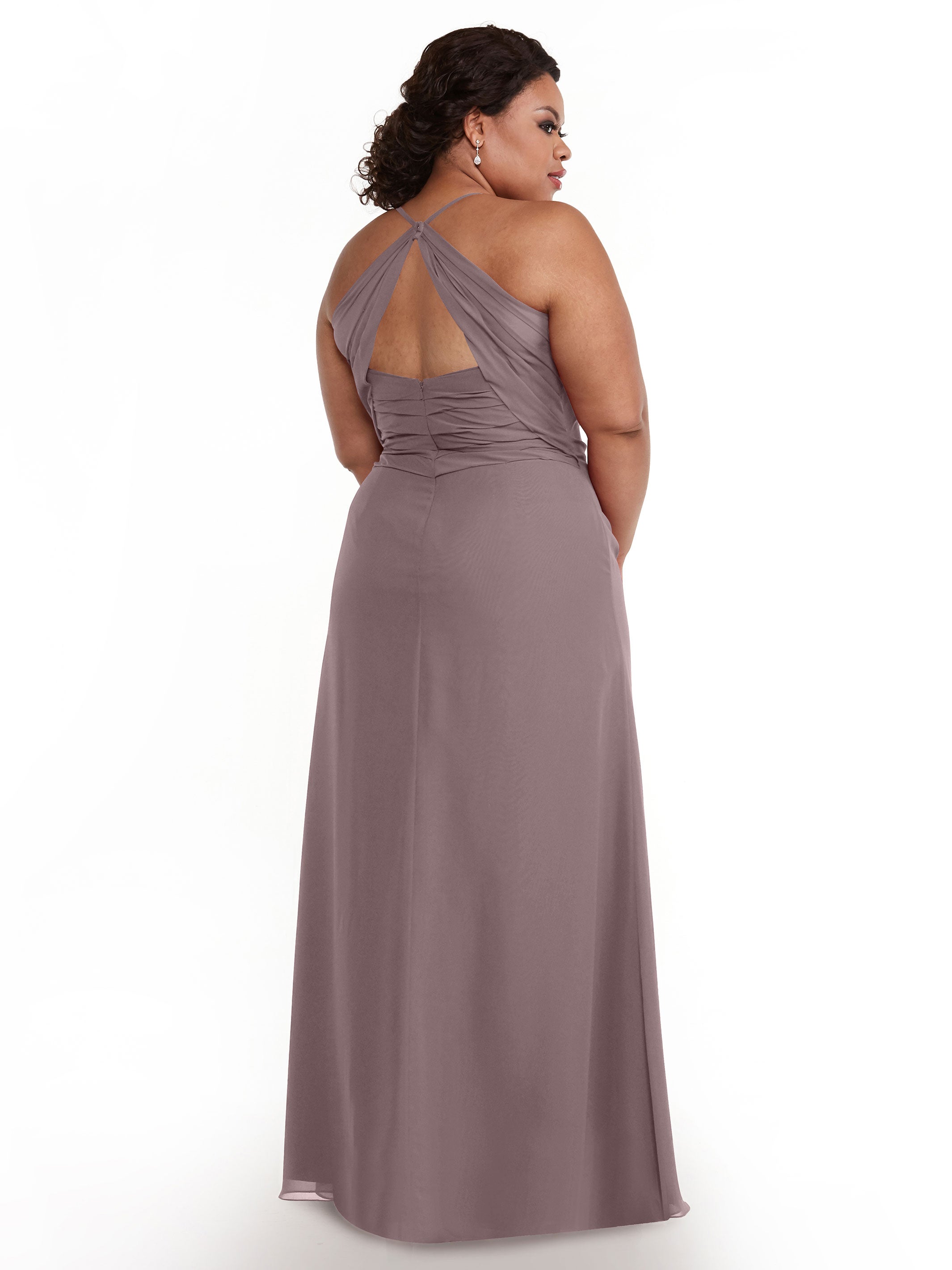 Elegant A-Line Chiffon Bridesmaid Dress with High Slit - Perfect for Weddings, Formal Events & Special Occasions