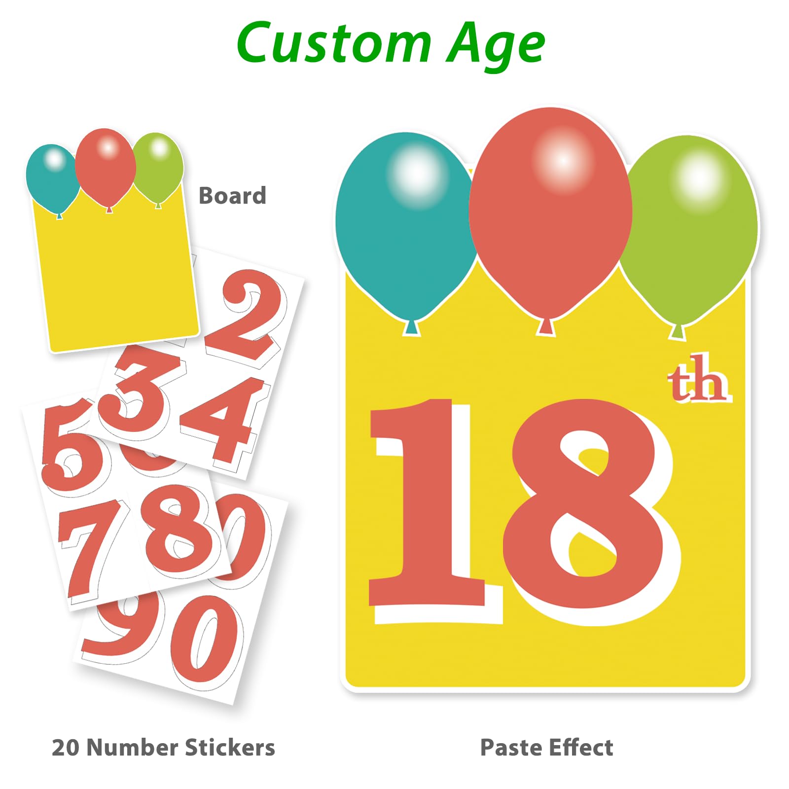 Personalized Happy Birthday Yard Sign with Stakes - 15
