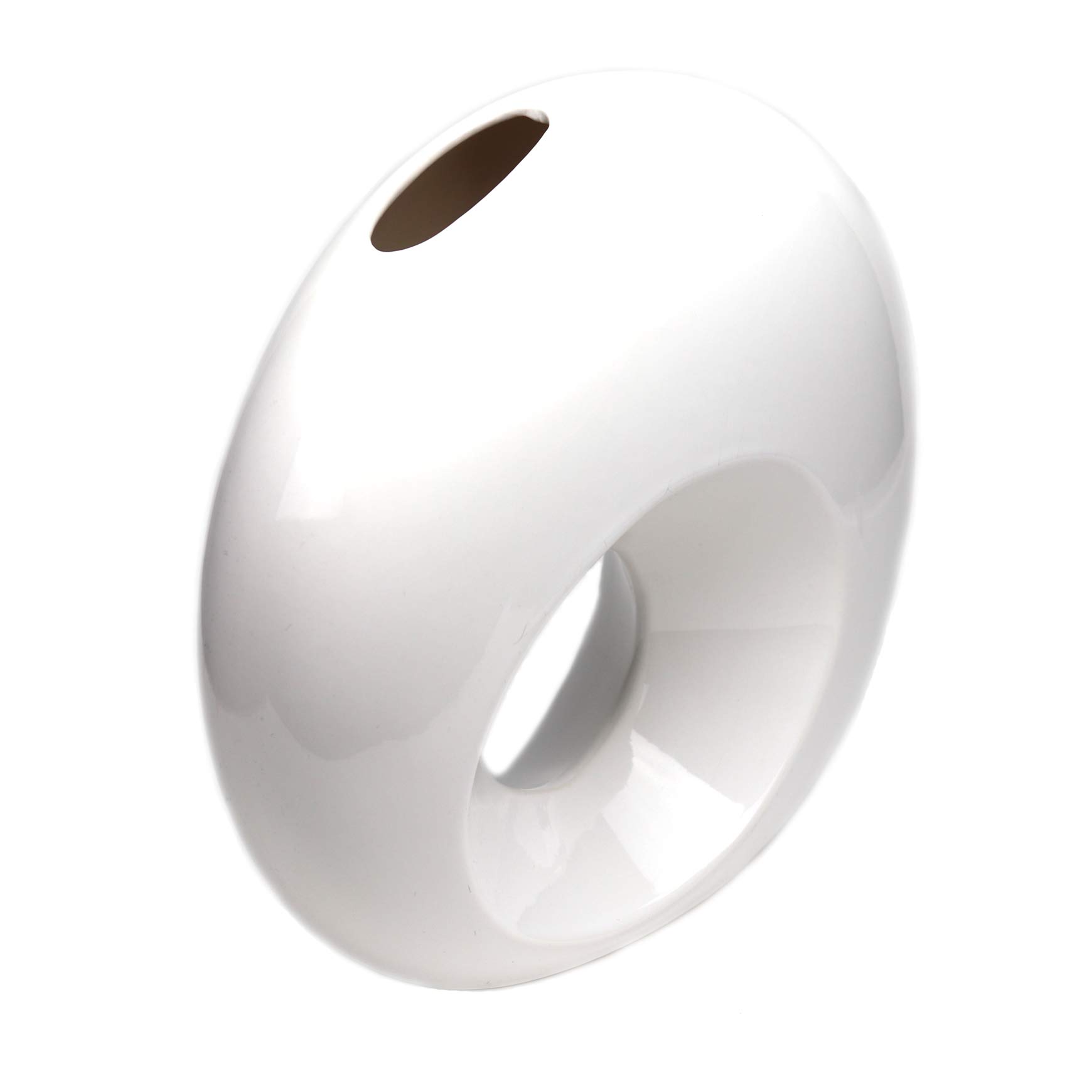 Handmade White Ceramic Vase - Elegant Home Decor for Living Room, Dining Table & Wedding Centerpiece | Global Shipping Available