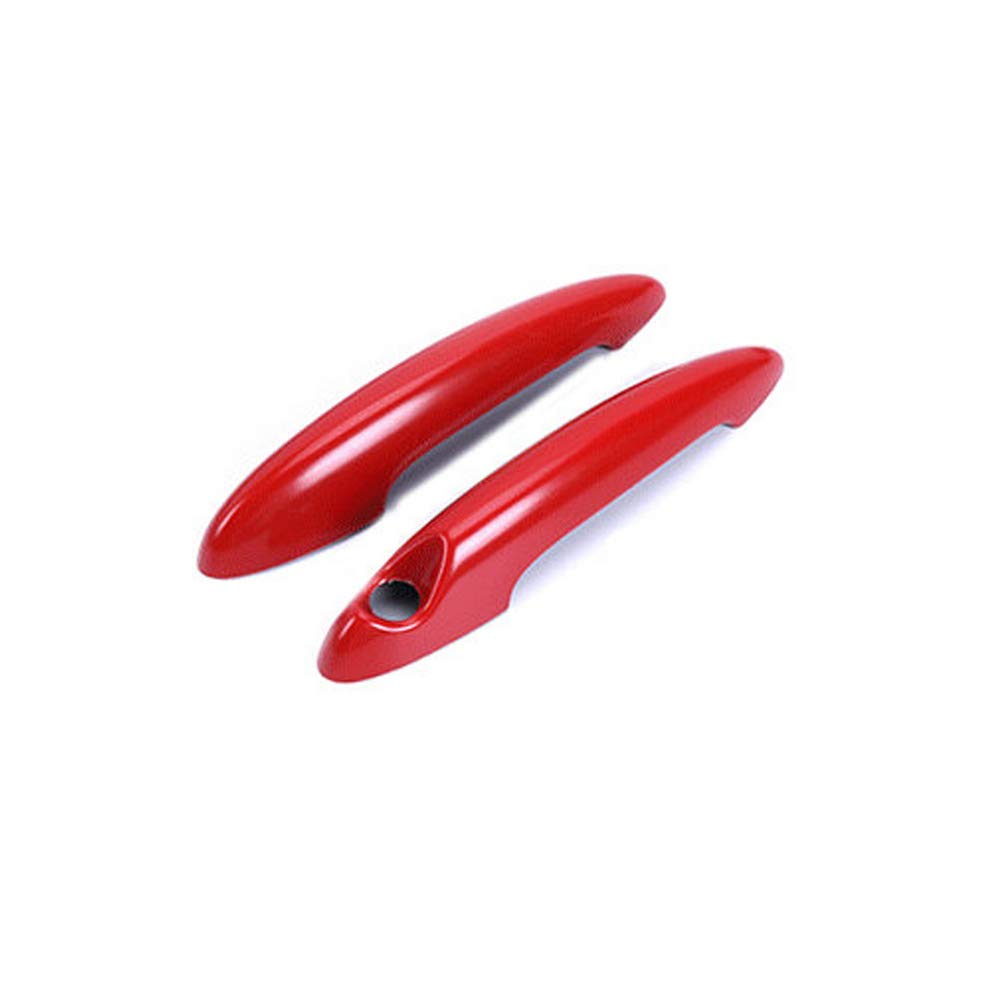 Heinmo 2PCS Red Car Door Handle Covers for Cooper - Auto Styling Accessories for Protection & Decoration