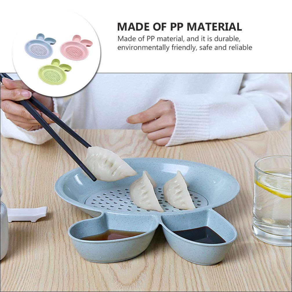 Hemoton Microwave Safe Plastic Plates - 3-Piece Compartment Dinnerware Set for Kids | BPA-Free, Durable & Dishwasher Safe | Perfect for Meals, Snacks, Candy & Tea Parties