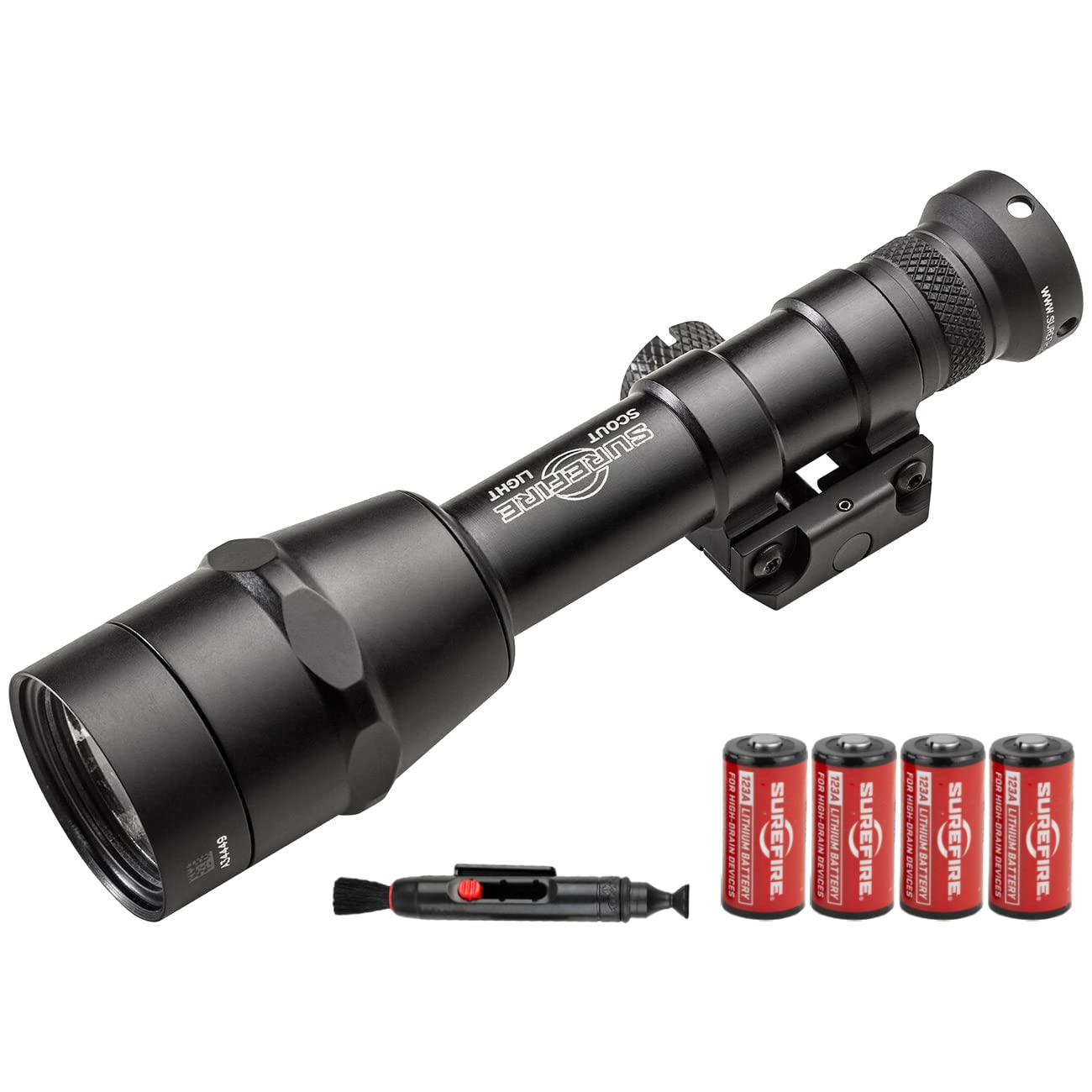 SureFire M600IB IntelliBeam 600 Lumens LED Weapon Light with Variable Output - Tactical Flashlight for Rifles, Shotguns & Firearms - Includes Extra Batteries & Lens Pen - Perfect for Hunting, Home Defense & Law Enforcement Use